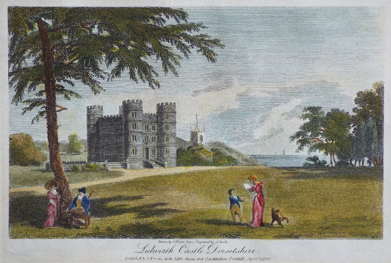 Print - Lulworth Castle Dorsetshire - Rawle